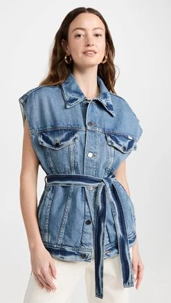 AG Kendrix Belted Trucker Vest Mineral