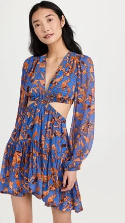 A.L.C. Izzy II Dress Blue Sea Multi