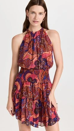 A.L.C. Cory Dress Pink Cobalt Multi
