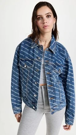 Alexander Wang Game Logo Jacket Deep Blue/White