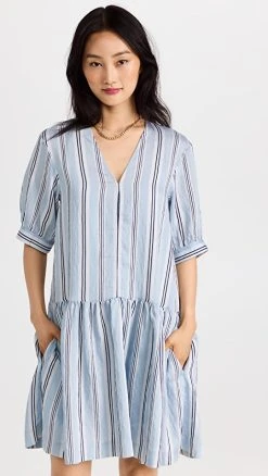 BAUM UND PFERDGARTEN Andromeda Dress Light Blue Stripe