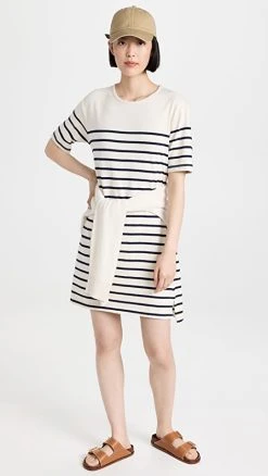 Faherty Cayman Tee Dress Cayman Stripe