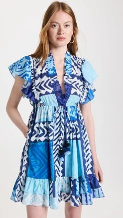 Figue Denissa Dress Colorblock Blue