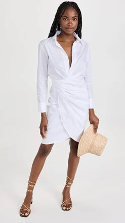 Just BEE Queen Valentina Wrap Dress White