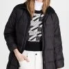 James Perse Full Zip Puffer Coat Black
