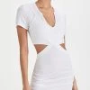 Jonathan Simkhai STANDARD Cailan Mini Rib Dress White
