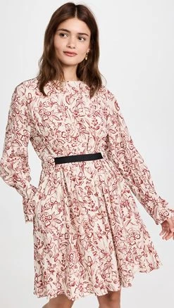 Jason Wu Ruched Detail Dress Dark Plaster/Wine