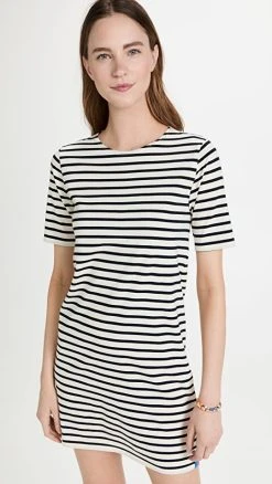 KULE Tee Dress Cream/Navy