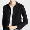 L'AGENCE Janelle Slim Raw Jacket Saturated Black