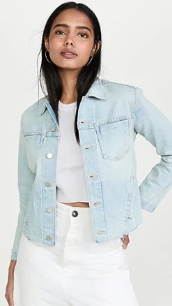 L'AGENCE Janelle Slim Raw Edge Jacket Indio