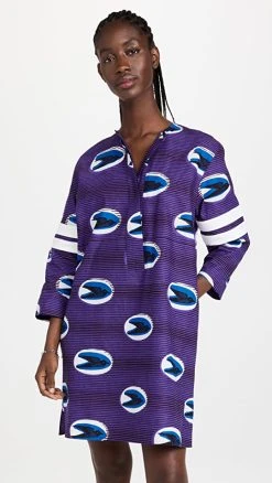 Maison Chateau Rouge Sebidor Dress Bleu & Violet