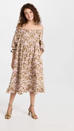 Meadows Spruce Dress Botanic Garden Print