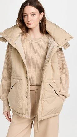 Marc Jacobs Oversized Puffer Vest Beige