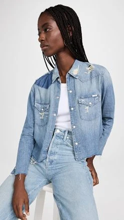 MOTHER Super Exes Crop Fray All Broken Down