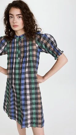 MUNTHE Vantasic Plaid Dress Black