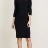 Norma Kamali Kamali Kulture Long Sleeve Dress With Shirred Waist Black