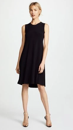 Norma Kamali Kamali Kulture Sleeveless Swing Dress Black