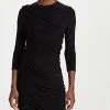 Norma Kamali Long Sleeve Diana Mini Dress Black