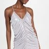 Norma Kamali Slip Diana Mini Dress Silver