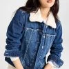 PAIGE Faux Shearling Rowan Jacket Jamee Distressed