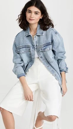 Pistola Denim Mandy Oversized Shacket Paloma