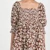 RIXO Brenda Dress Chocolate Daisy Chain
