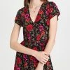 Rolla's Cleo Rambling Floral Wrap Dress Black
