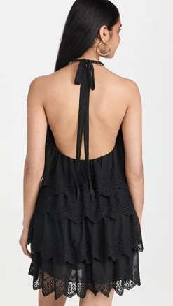 Saloni Bailey-B Dress Black/Ruffle Emb -STAND STUDIO SHOP salon306671d510 1647444623152 2 0. UX540 . QL90