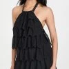 Saloni Bailey-B Dress Black/Ruffle Emb