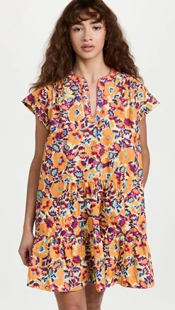 Saloni Ashley B Dress Mango Sunflower