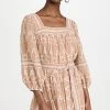 Shoshanna Torres Dress Camel/ Optic White