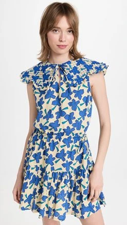 Stella Nova Suvi Dress Bright Blue/Creme
