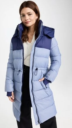 SOIA & KYO Symone Puffer Coat Steel