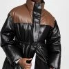 STAND STUDIO Milani Faux Leather Coat Black/Brown