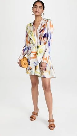 Silvia Tcherassi Aglioni Dress Brush Strokes