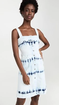 Stella McCartney Tie Dye Denim Midi Dress