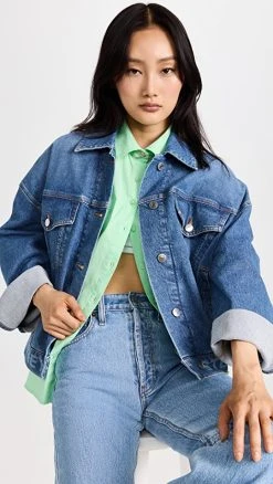 Stella McCartney Oversized Denim Jacket Medium Blue
