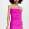 Susana Monaco Gathered Side Tube Dress Magenta