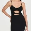 Susana Monaco Cutout Knit Midi Dress Black