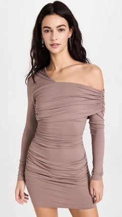 Susana Monaco One Shoulder Gathered Dress Coco