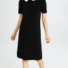 Tory Burch Poplin Collar Sweater Dress Black