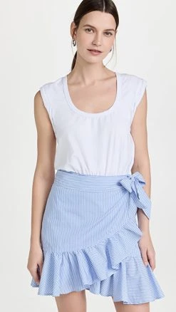 Veronica Beard Jean Addyson Dress White Blue