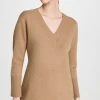 Vince V Sweater Dress Sand Shell