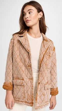 Young Fabulous & Broke Walker Quilted Jacket Butterscotch Mineral