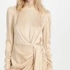 Zimmermann Silk Drape Dress Champagne