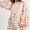 Zimmermann Lyre Wrap Billow Mini Dress Spliced