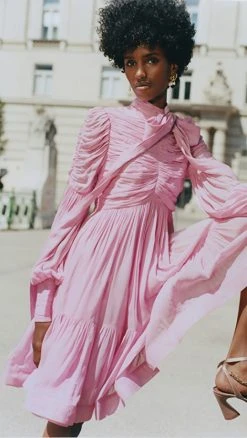 Zimmermann Celestial Ruched Mini Dress Lilac